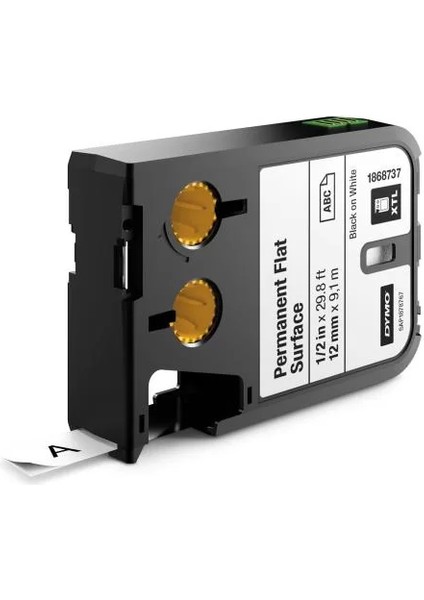 Xtl 1868737 Permanent Polyester Etiket 12MM x 9,1m Beyaz - Siyah