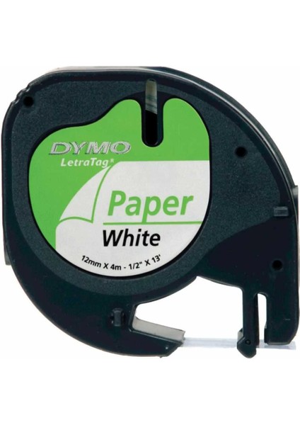 S0721510 Beyaz Letratag Kağıt Şerit (12MM x 4mt)