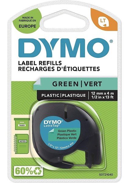 Letratag Plastik Etiket Şerit Yeşil 59425 (12MM x 4 Metre) fiyatları