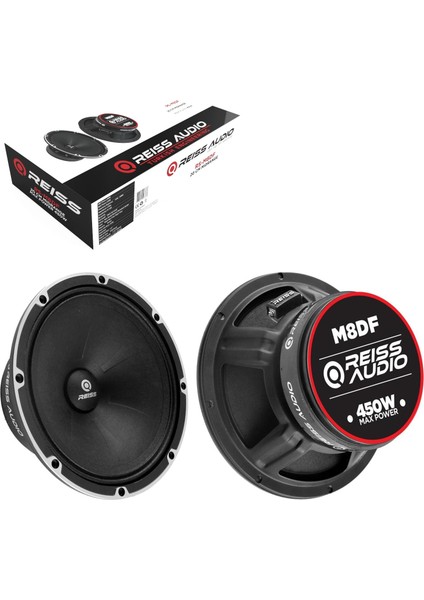 Reıss Audıo RS-M8DF Oto Midrange 20CM 450 Watt 2 Adet