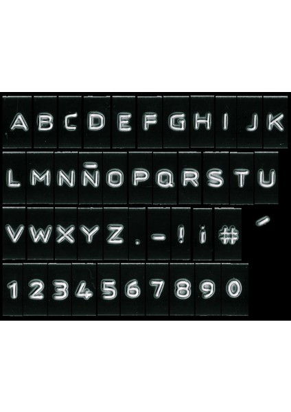 Siyah 3D Plastik Kabartma Yedek Şerit (9mm x 3mt) modelleri