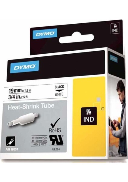 Rhinopro 18057 Beyaz/siyah Isıyla Küçülen Şerit 19 mm x 1,5 mt fiyatları