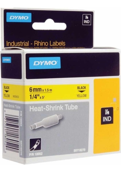 Rhino Pro Isıyla Küçülen Şerit 6mm x 1,5m Sarı/siyah 18052