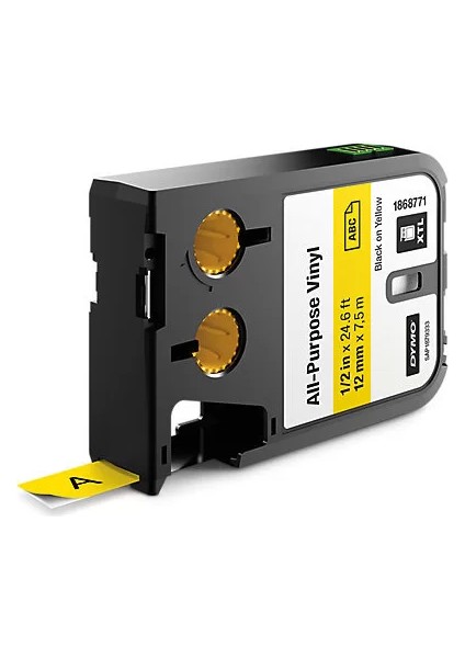 Xtl 1868771 Çok Amaçlı Vinil Etiket 12MM x 7m Sarı - Siyah