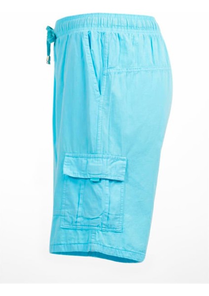 Mint Kargo Cepli Beli Lastikli Unisex Keten Şort %100 Pamuk modelleri