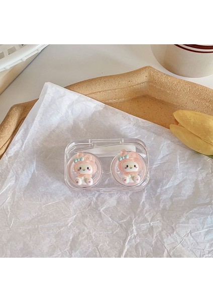 Sanrio Kuromi Cinnamoroll My Melodi Melody Pompompurin Pochacco Kontak Lens Kutusu Seyahat Saklama Kutusu Kutusu Takma Aparatı Zımbız Tutucu Y2K Kpop