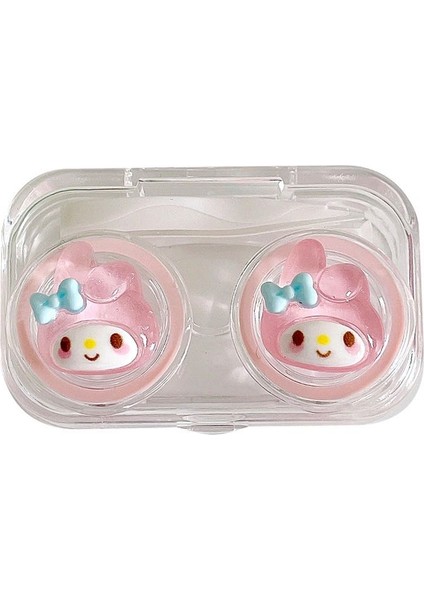 Sanrio Kuromi Cinnamoroll My Melodi Melody Pompompurin Pochacco Kontak Lens Kutusu Seyahat Saklama Kutusu Kutusu Takma Aparatı Zımbız Tutucu Y2K Kpop