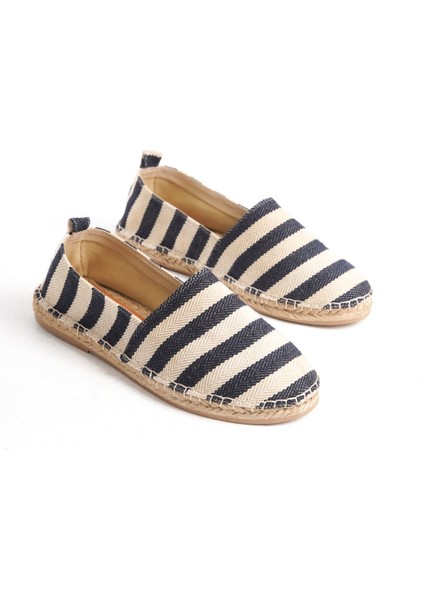 Erkek Jüt Taban Keten Lacivert/beyaz Espadril -MSSR3535-LB