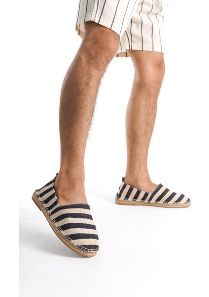 Erkek Jüt Taban Keten Lacivert/beyaz Espadril -MSSR3535-LB fiyatları