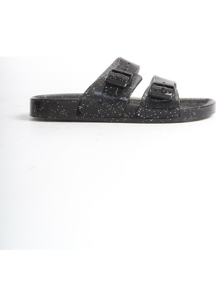 Kadın Jelly Şeffaf Siyah Sim Düz Terlik-MSTB165-SSS fırsatları