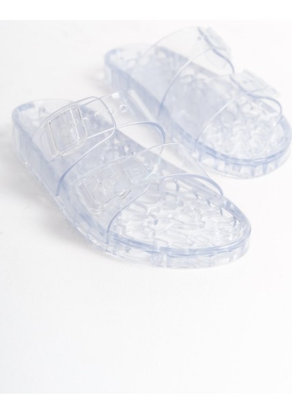 Kadın Jelly Şeffaf Cam Düz Terlik-MSTB188-CM fırsatları