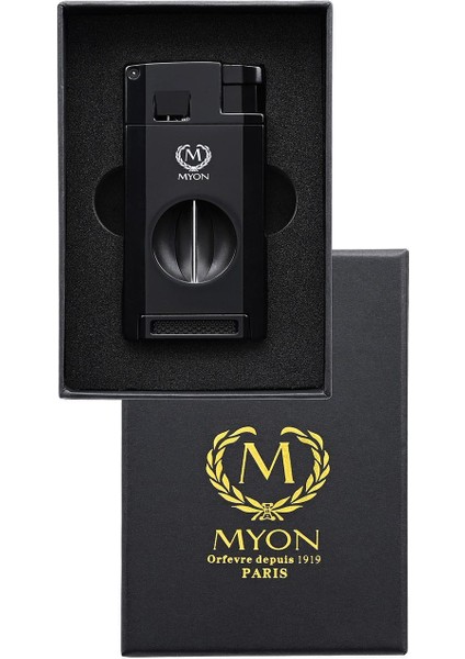 Myon 2 Pürmüz Jet Alev V Kesici Delicili Puro Çakmağı Siyah modelleri