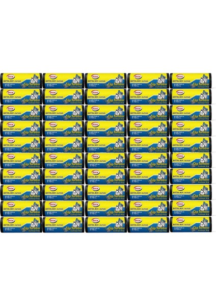 Battal Boy Çöp Poşeti (75 x 90 Cm) 10 Lu Rulo x 50 Paket Çöp Torbası Siyah