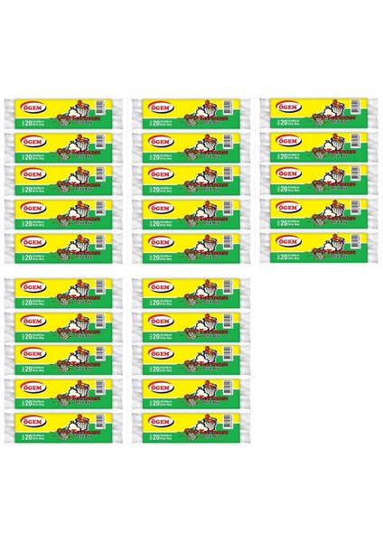 Orta Boy Çöp Poşeti (55 x 60 Cm) 20 Li Rulo x 25 Paket Çöp Torbası Mavi