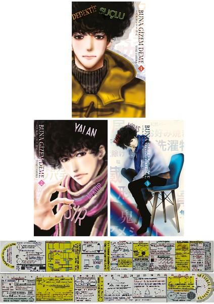 Buna Gizem Deme 1. - 2. - 3. Ciltler Manga Seti - Yumi Tamura + Matematik Öğreten Cetvel
