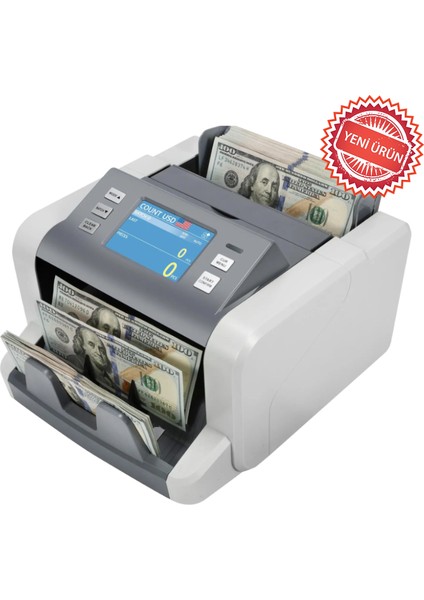 HL-P80 Karışık Para Sayma Makinesi 6 Ülke Para Birimi Tl, Usd, Euro,gbp, Chf, Rub