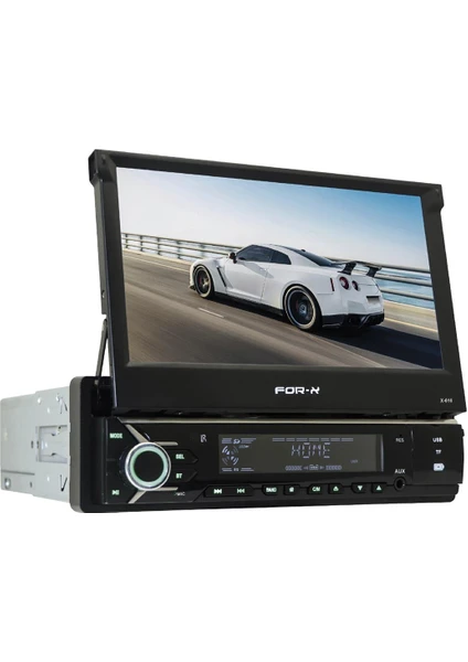 For-X X-616 7" Inç Indash 4X52W Usb/sd/fm Bluetooth Mekaniksiz Oto Teyp