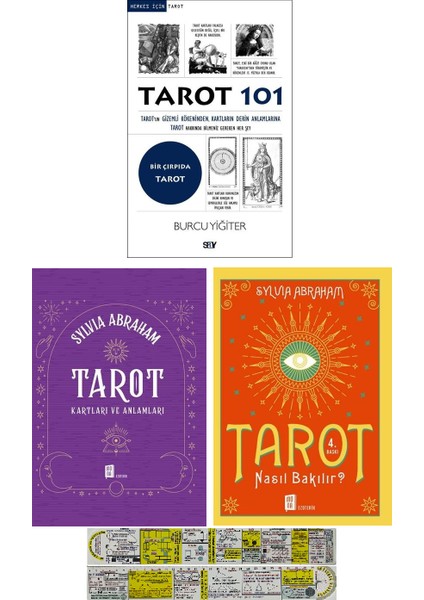 Tarot 101 - Tarot Kartları ve Anlamları - Tarot Nasıl Bakılır? 3 Kitap - Matematik Öğreten Cetvel