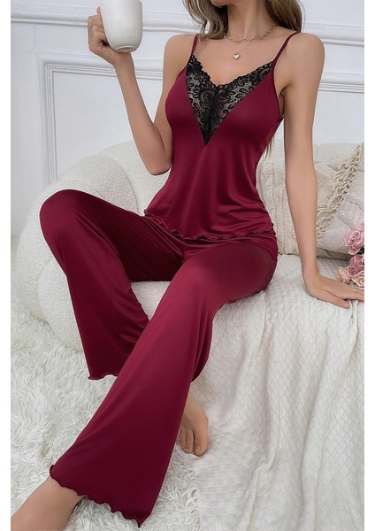 Rasa Home Wear Lemra Ultrasoft Dantel Detaylı Pijama Takımı