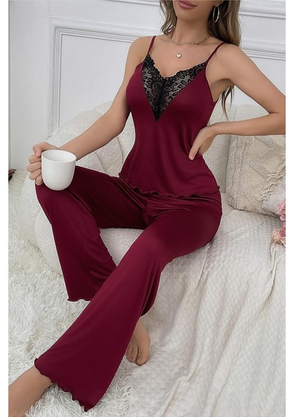 Rasa Home Wear Lemra Ultrasoft Dantel Detaylı Pijama Takımı