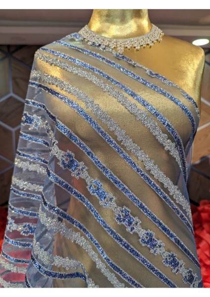 10 Yard Çift Baskı Serigrafili Tulle (Parti Elbiseleri Için 516)