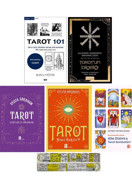 Tarot 101 - Tarot'un Bilgeliği - Tarot Kartları ve Anlamları - Tarot Nasıl Bakılır? - Aile Dizimi & Tarot Sembolleri 5 Kitap