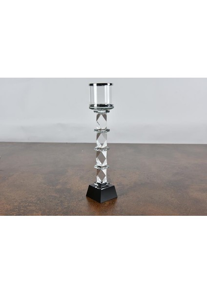 Seta Shine Cubes Camlı Şamdan-L 28*7 cm