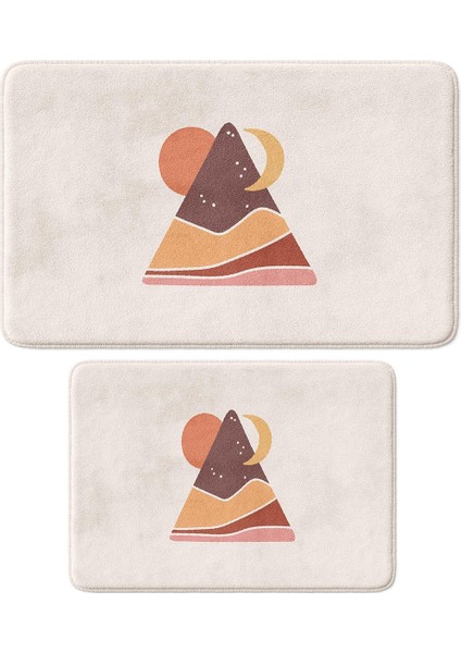 2'li Takım Banyo Paspası, Kaymaz Taban, Makinede Yıkanabilir, Banyo Halısı