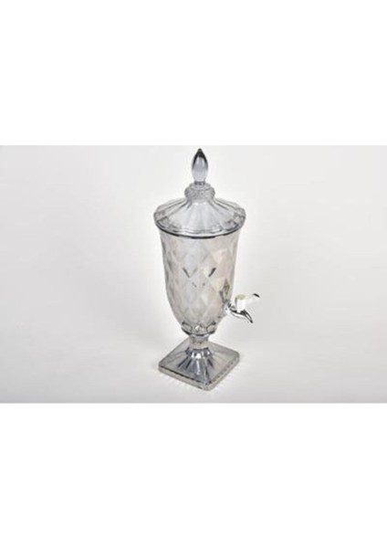 Seta Crystal Ekose Cam Limonatalık Gri 16 * 16 * 45 Cm