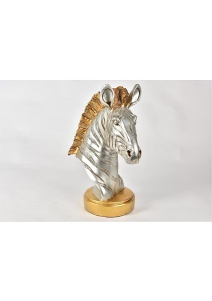 Seta Biblo Zebra Kafası Gold 43*32 cm