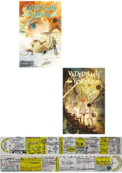 Vadedilmiş Yokyer 12. - 13. Ciltler Manga Seti - Kaiu Şirai + Matematik Öğreten Cetvel