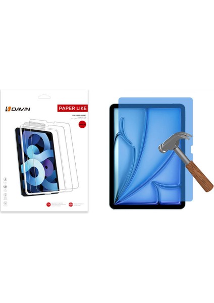 iPad Uyumlu Air 13 2024 Kağıt Hisli Mat ​​​​​​​​​​​​​​​davin Paper Like Ekran Koruyucu