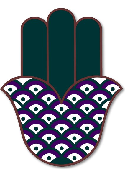 El Yapımı Üç Boyutlu Ahşap Modern Fatma Ana Hamsa Eli Ev ve Ofis Duvar Dekoru