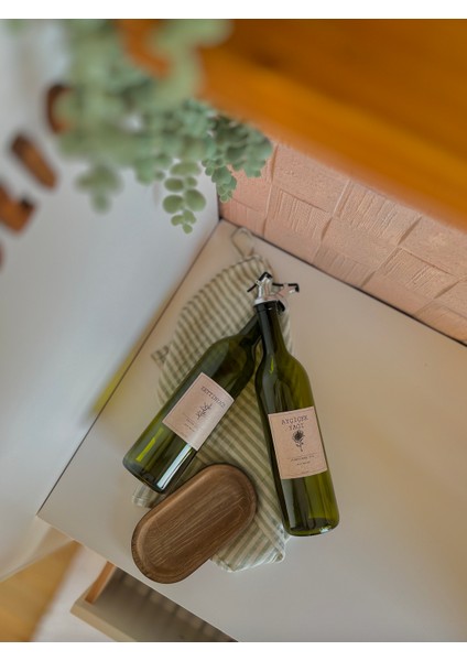 Yağ Yeşili Standlı 2'li Cam Zeytinyağı Ayçiçek Yağı Şişesi 750 ml Yağdanlık Vintage fiyatları