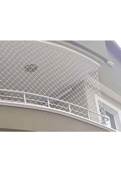 6 mm 2,50 x 3 Metre ( Göz 5 Cm) Balkon Güvenlik Filesi Çocuk Emniyet Ağı Merdiven Güvenlik Ağı