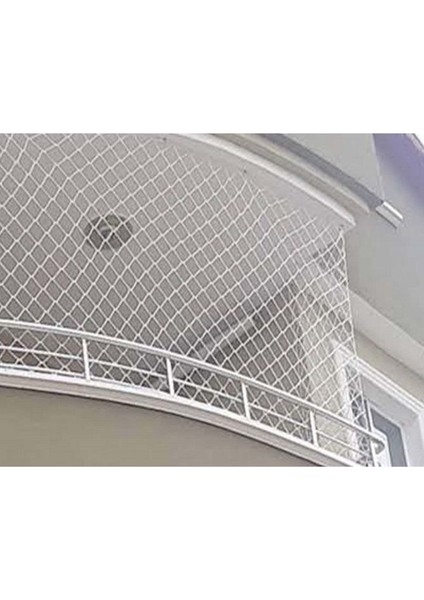 6 mm 2,50 x 4 Metre (Göz 5 Cm) Balkon Güvenlik Filesi Çocuk Emniyet Ağı Merdiven Güvenlik Ağı