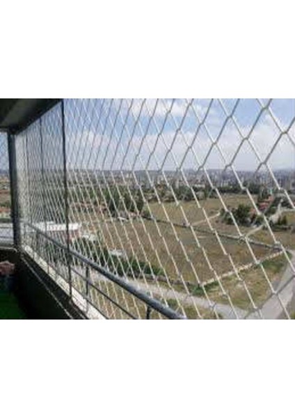 6 mm 2,20 x 2 Metre Balkon Güvenlik Filesi Çocuk Emniyet Ağı Merdiven Güvenlik Filesi Güvenlik Ağı