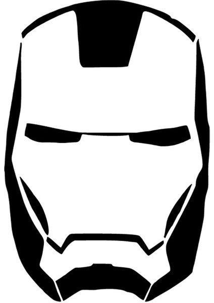 Ironman Kafası Sticker-Miyrem Duvar Dekor Sticker-Miyrem 40 x 60 cm