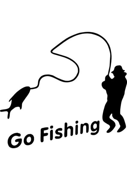 Go Fishing Sticker-Miyrem Duvar Dekor Sticker-Miyrem 40 x 40 cm