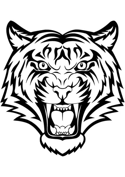 Kaplan Kafası Sticker-Miyrem Duvar Dekor Sticker-Miyrem 40 x 44 cm