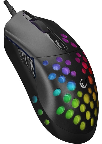 SMX-R66 Rocket Ultra Hafif Siyah Rgb Ledli 12000DPI Gaming Oyuncu Mouse