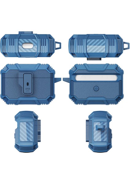 Air Pods Pro Kılıf Airbag 27 Silikon-Lacivert