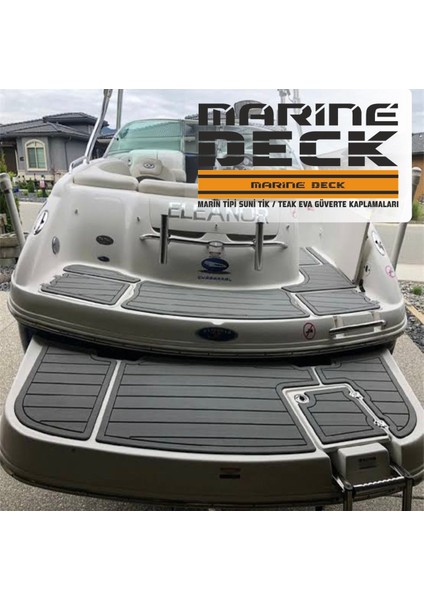 Deck 100CM*150*6MM Gri/SiyahMarin Tipi Suni Tik-Teak Yapışkanlı Eva Tekne-Yat Zemin Kaplama fırsatları