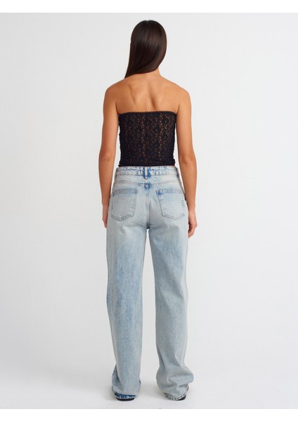 71512 Kar Yıkama Straight Denim Pantolon-Tint