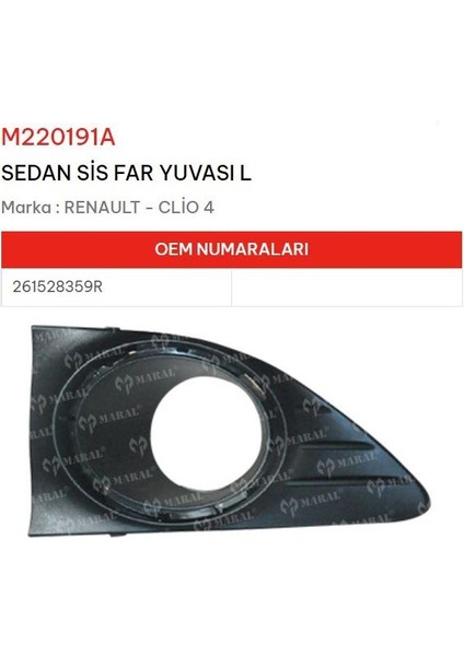 Symbol Joy Ön Sis Far Çerçevesi Sol 261528359R Gns Gold