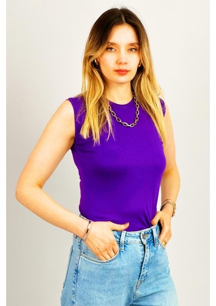 Kadın Sıfır Kol Bisiklet Yaka Body modelleri