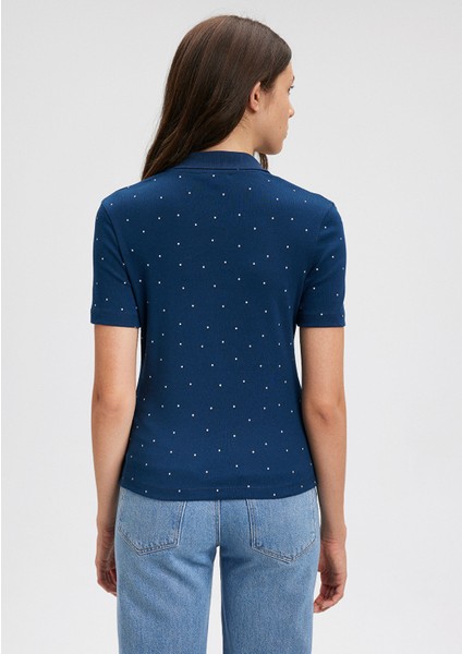 Puantiyeli Lacivert Polo TIŞÖRT1611398-82318 fırsatları