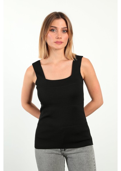 Kadın Kare Yaka Triko Atlet 5572