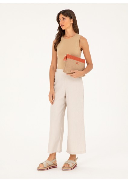 Lastikli Bel Normal Taş Kadın Pantolon Vıper modelleri