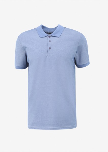 Düz Indigo Erkek Polo T-Shirt F4SM-TST 0942